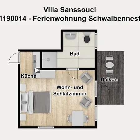 Sanssouci Schwalbennest Apartmán Binz
